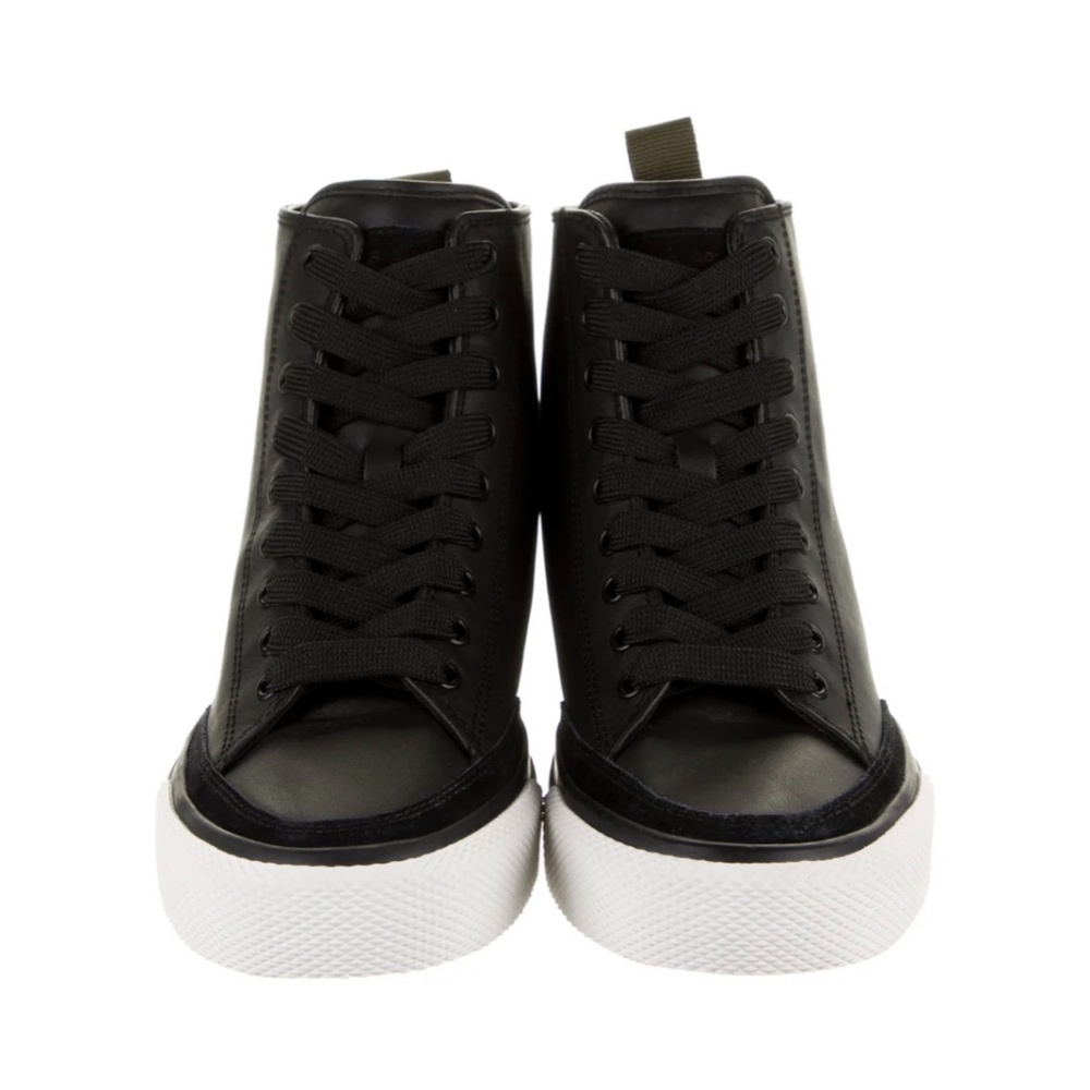 Rag & Bone Suede-trimmed leather sneakers, High Top Leather Sneakers